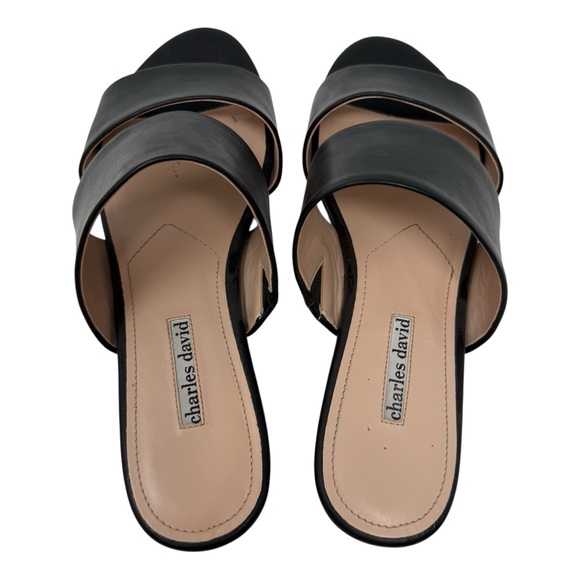 Charles David Siamese Banded Slide Sandals Black Women’s size 10 - Picture 9 of 15